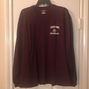 Texas State University Bobcats LS T-Shirt NWOT!